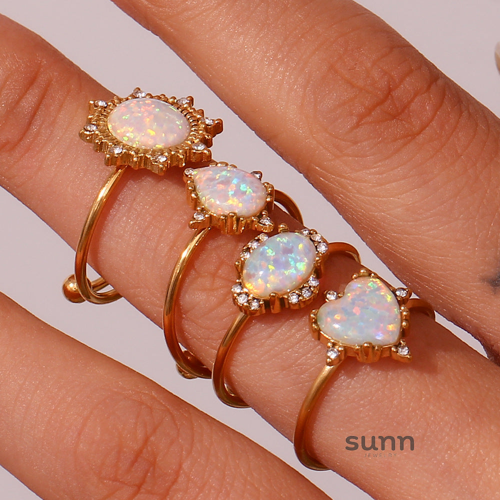 Aleksandra Opal Adjustable Ring [1FPIEXT2]