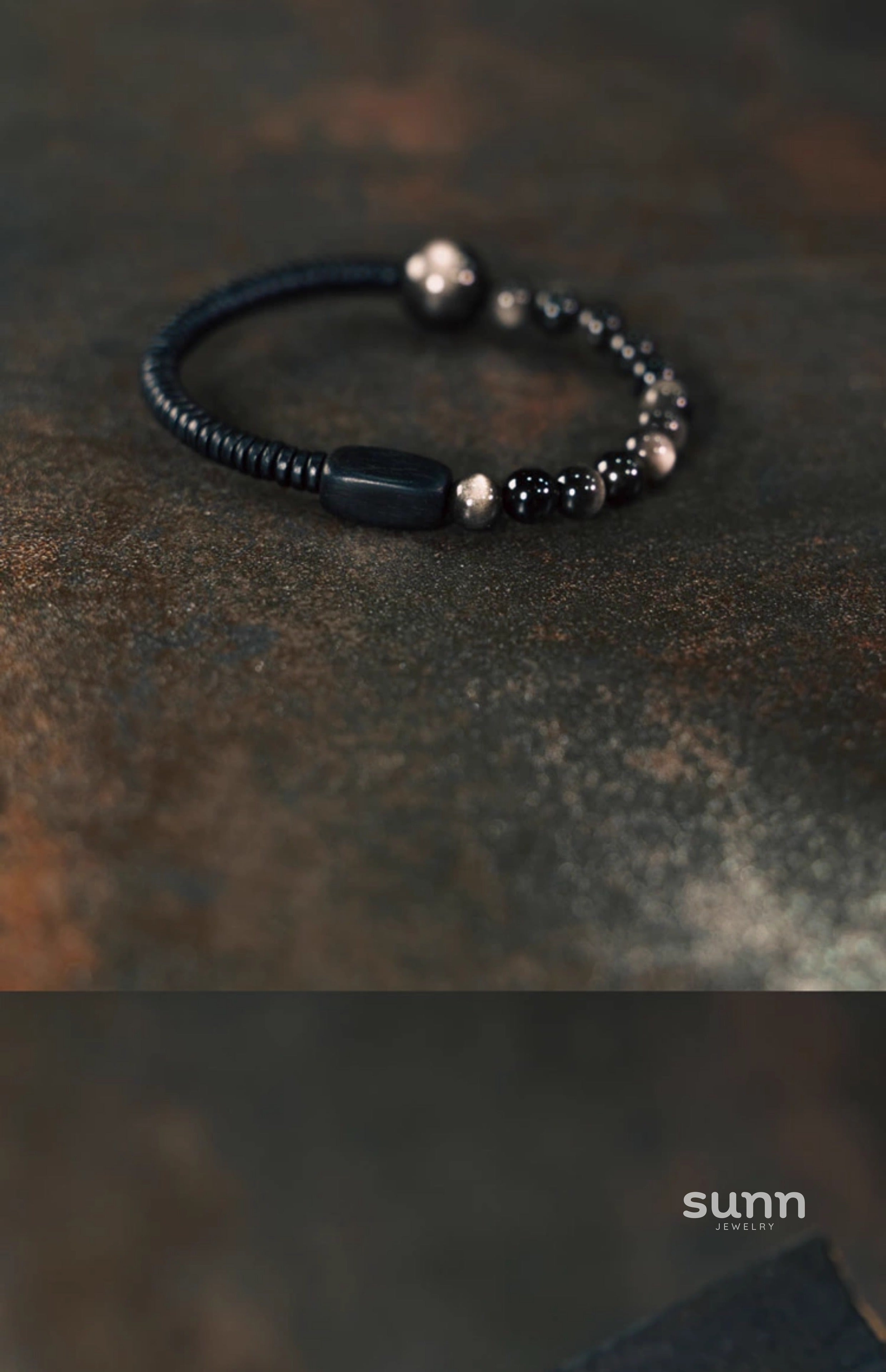 Alena Obsidian Wood Bracelet [WFV7DF6Y]