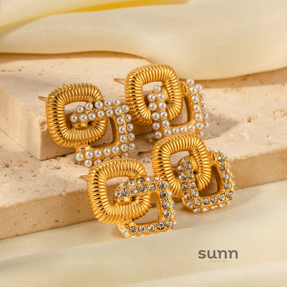 Alessia Crystal Layered Hoop Earrings