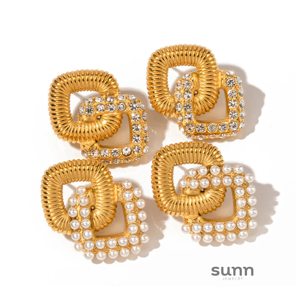 Alessia Crystal Layered Hoop Earrings