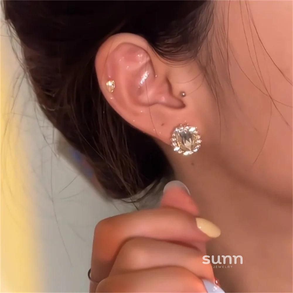 Alessia Pave Zircon Drop Earrings