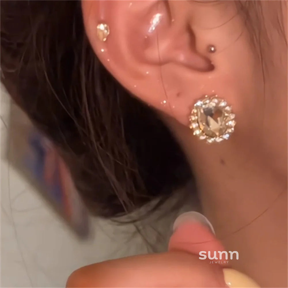 Alessia Pave Zircon Drop Earrings