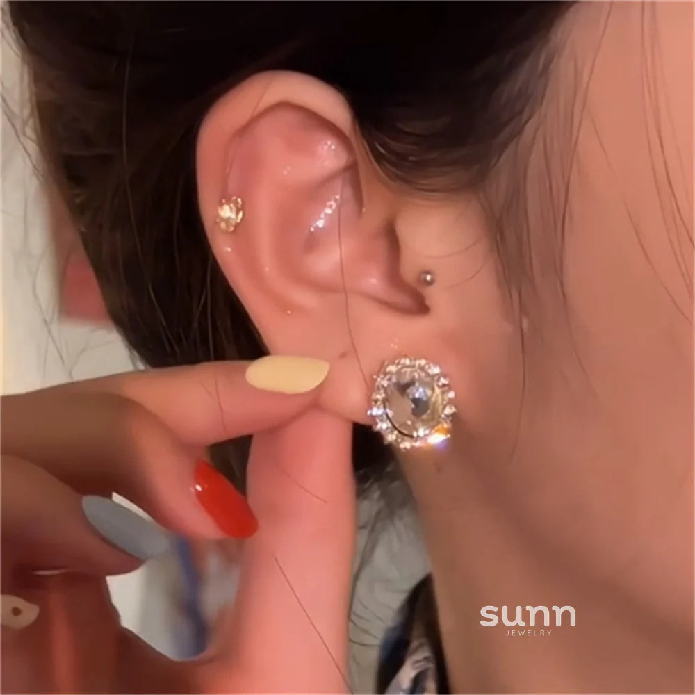 Alessia Pave Zircon Drop Earrings