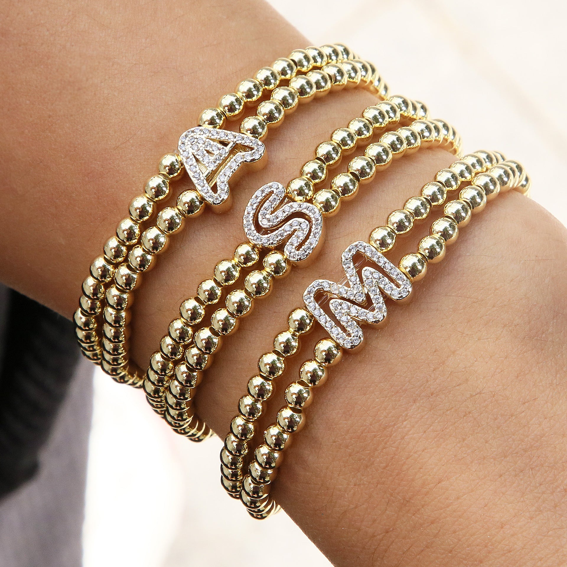 Alexandra Bubble Initial Bracelet [VB5M0KOO]