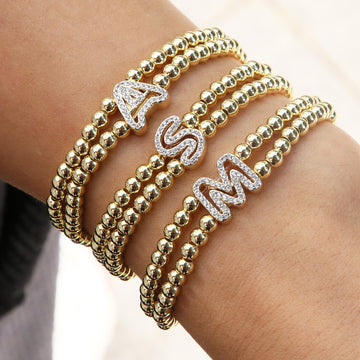 Alexandra Bubble Initial Bracelet [VB5M0KOO]