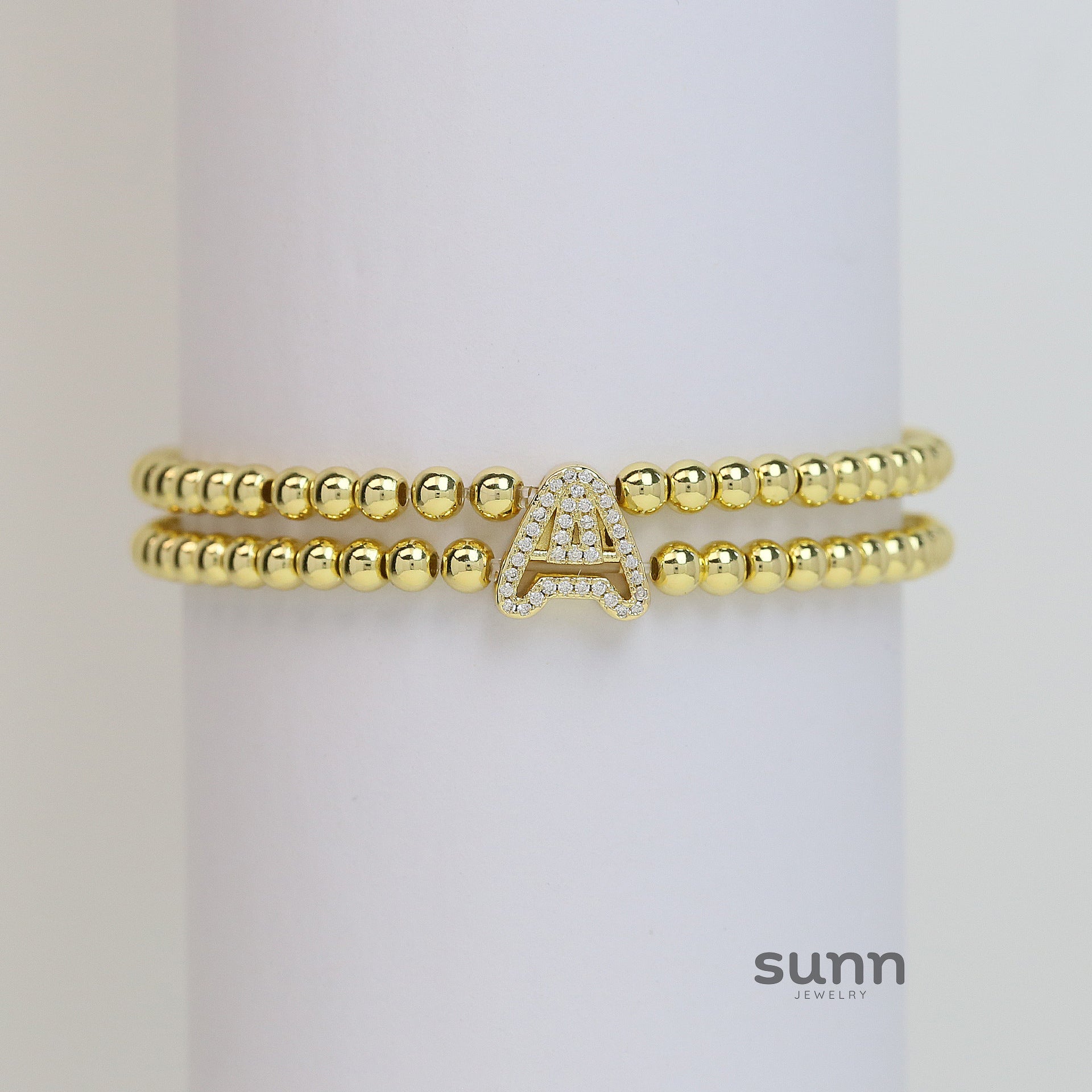 Alexandra Bubble Initial Bracelet [QRRDYUWR]