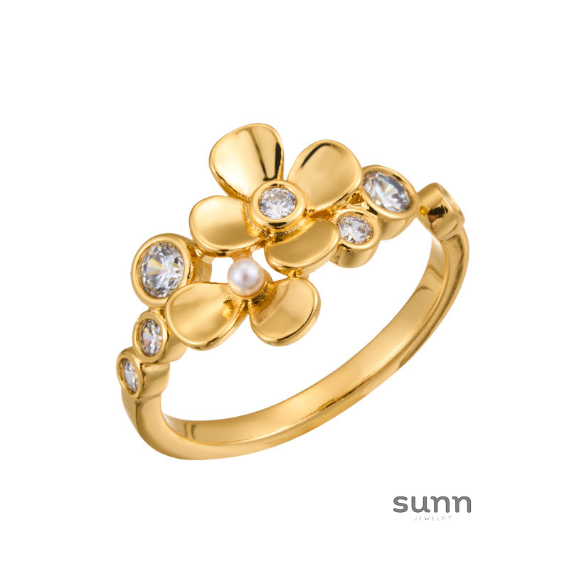 Alexandria Delicate Flower Ring [7146D2SQ]