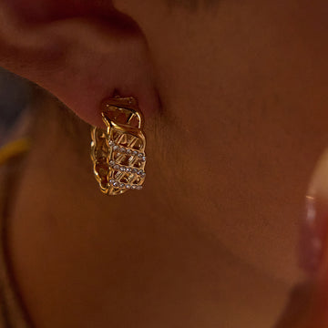 Alexandria Geometric Hoop Earrings [DVLJVLRJ]