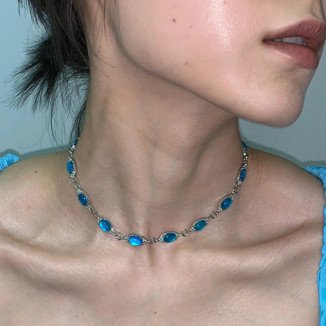 Alexi Blue Zircon Choker