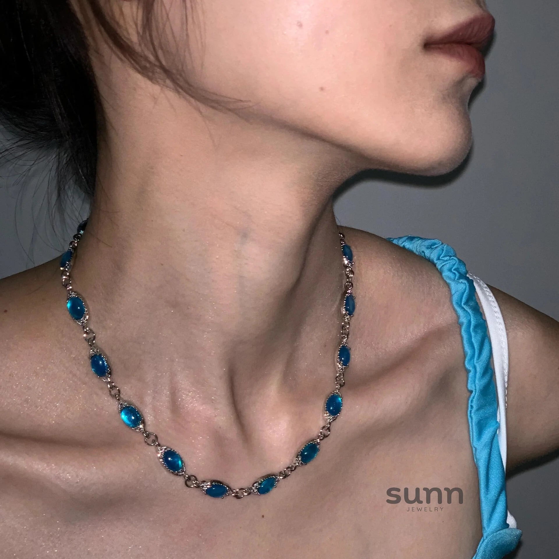 Alexi Blue Zircon Choker