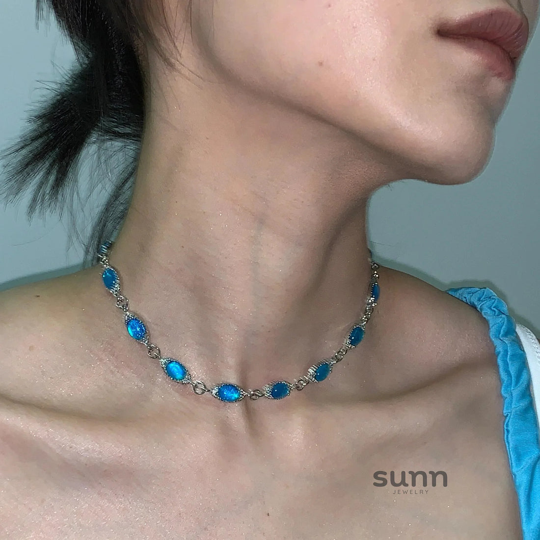 Alexi Blue Zircon Choker