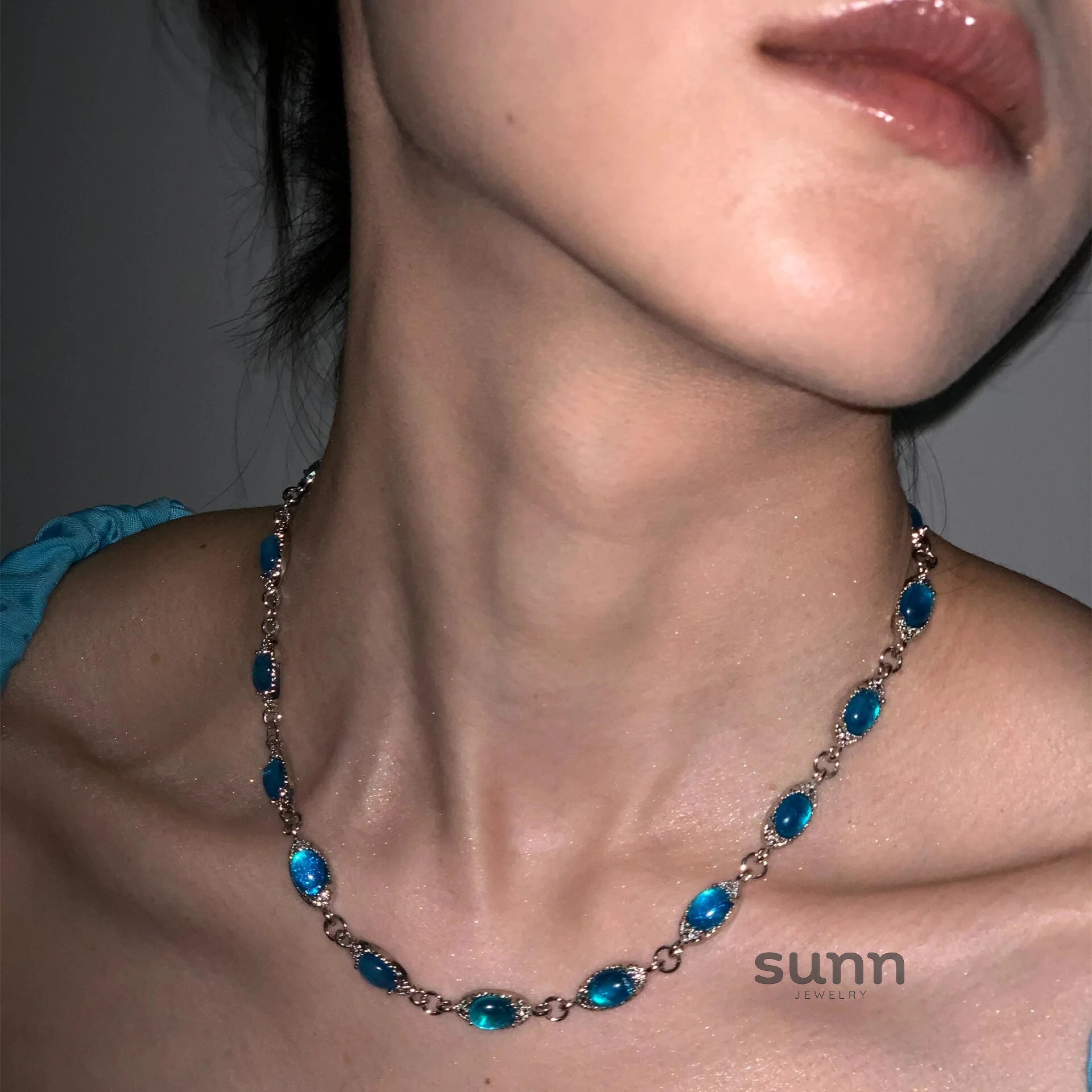 Alexi Blue Zircon Choker