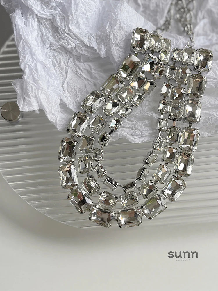 Alexie Multi-Layer Crystal Choker