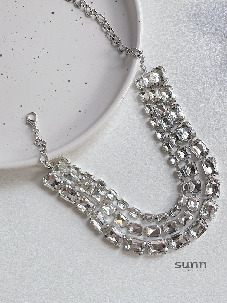 Alexie Multi-Layer Crystal Choker