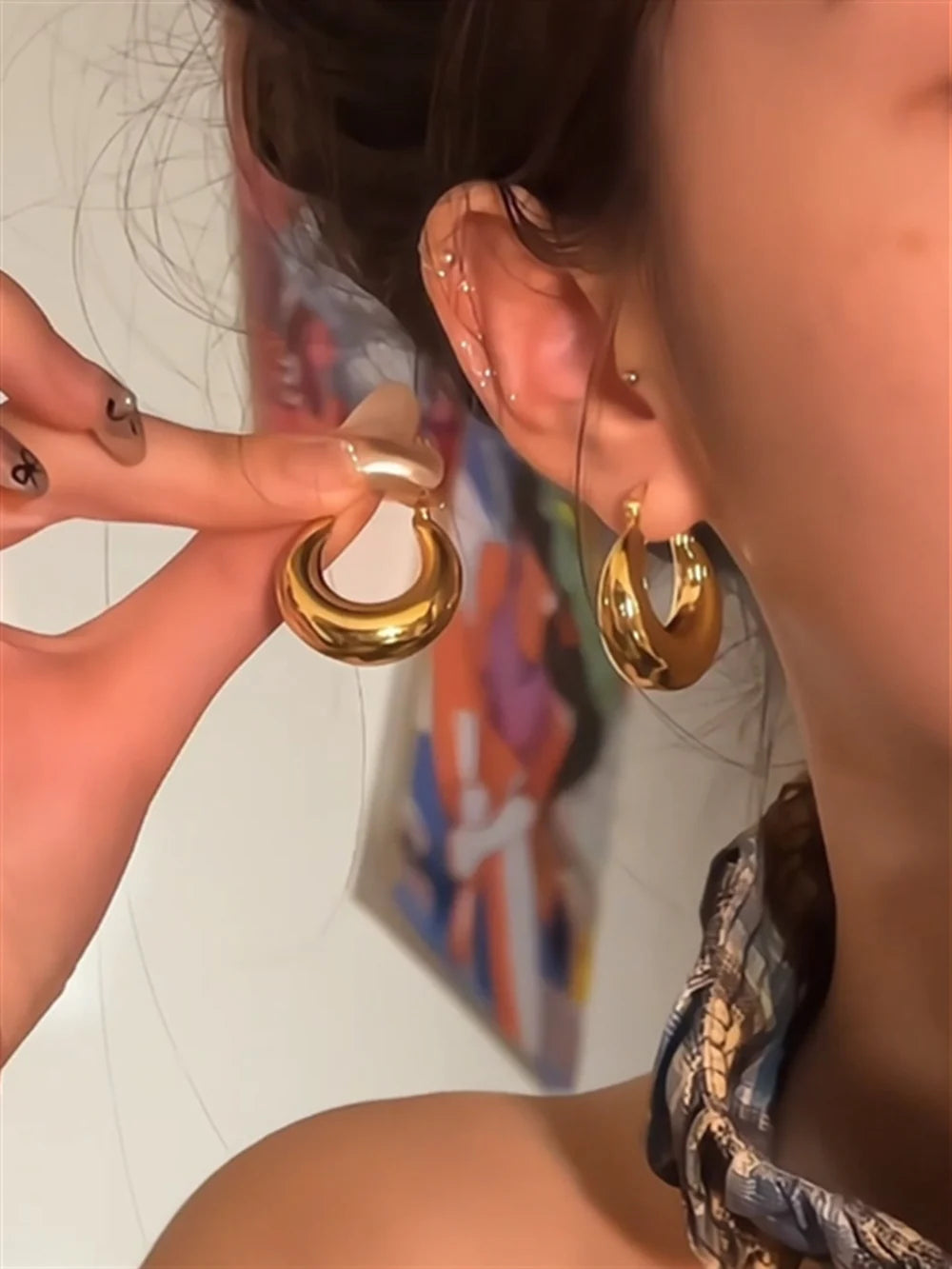Alexie Retro Teardrop Earrings