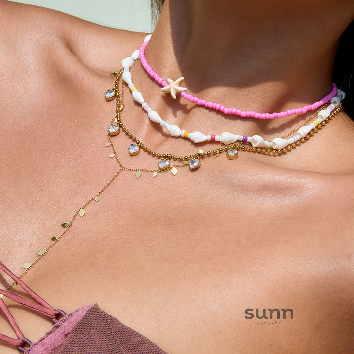 Alexie Zircon Pendant Clavicle Necklace [XV7IT40D]