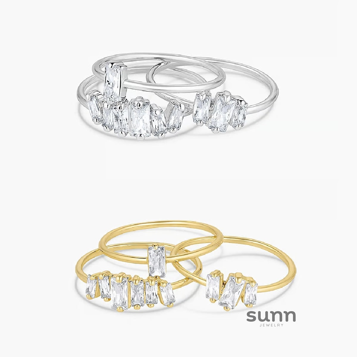 Alexis Sugar Cube Stacking Ring [2ZC5I431]