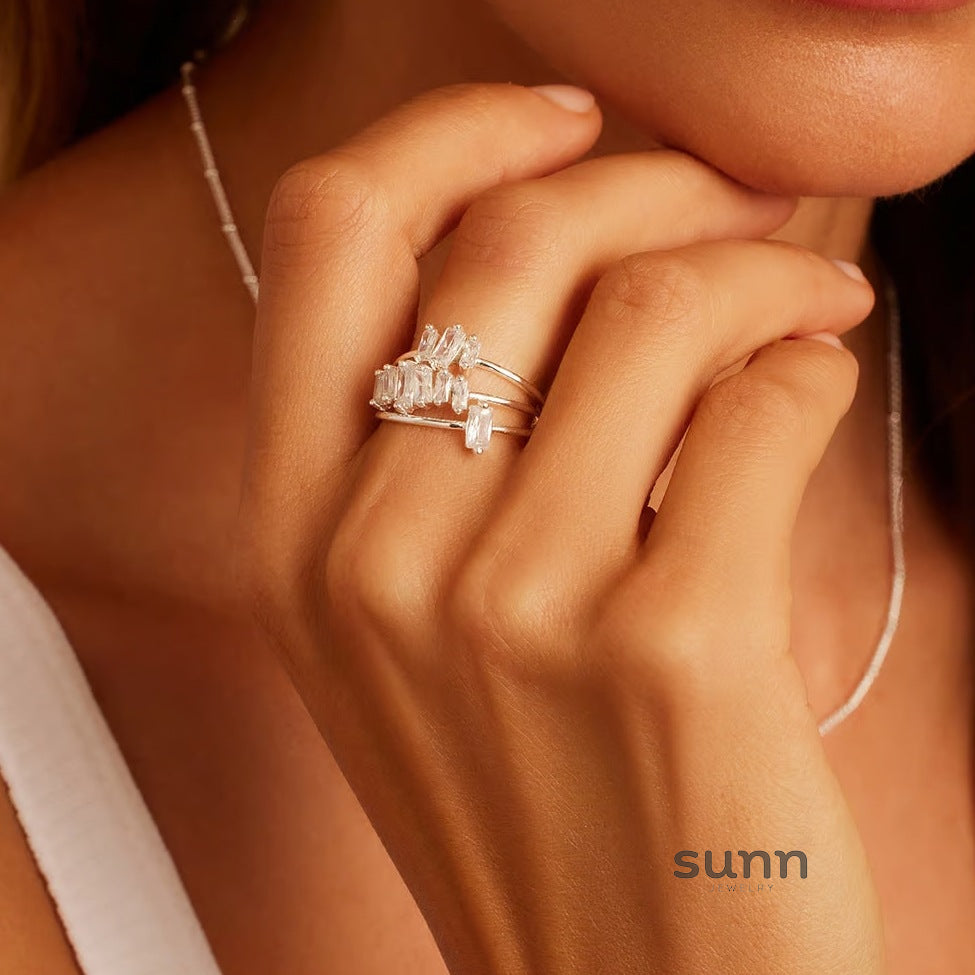 Alexis Sugar Cube Stacking Ring [YHZRPO1W]