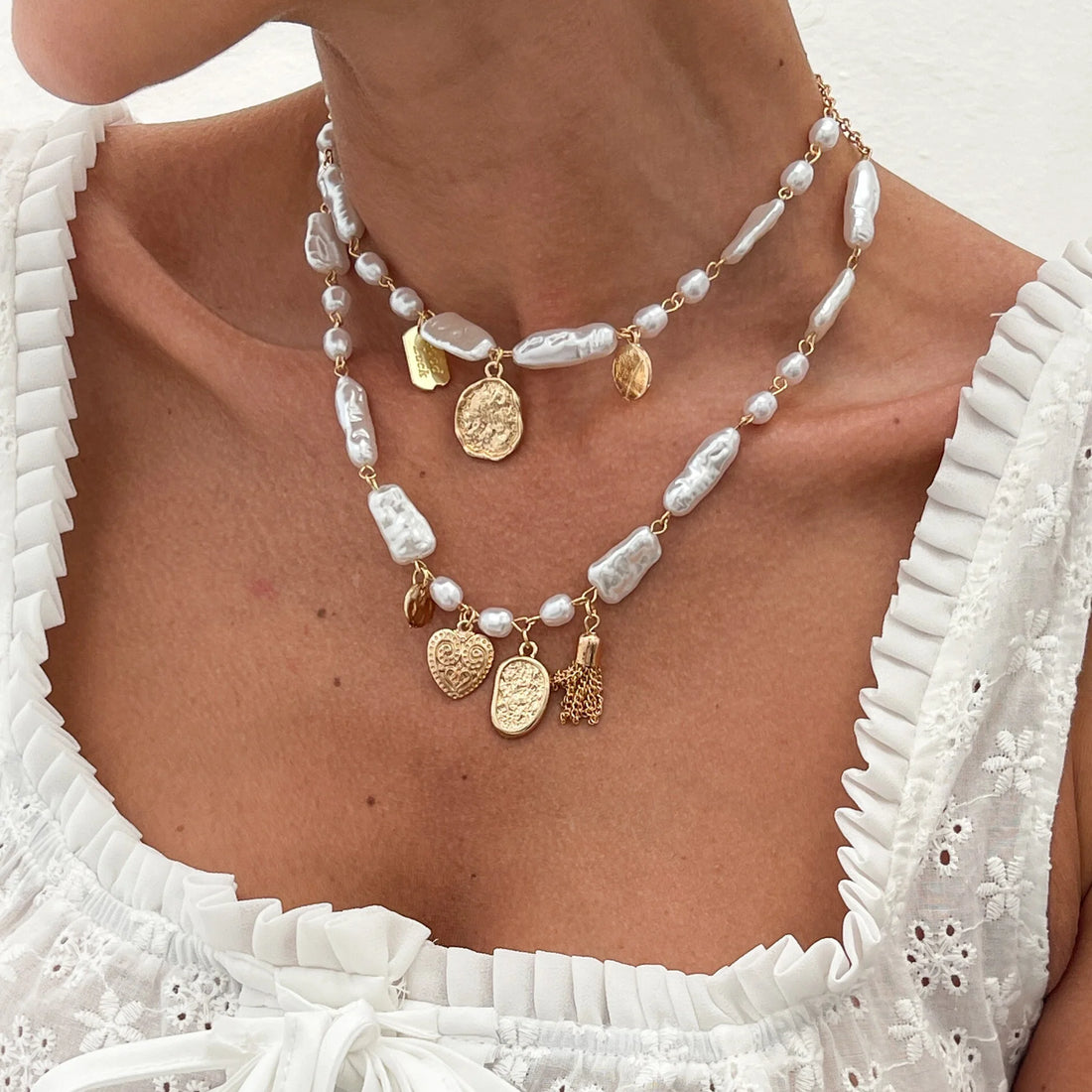 Alexzandria Baroque Pearl Heart Necklace