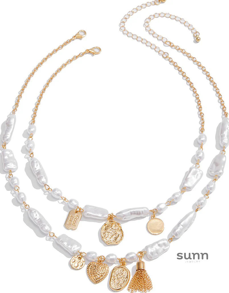 Alexzandria Baroque Pearl Heart Necklace