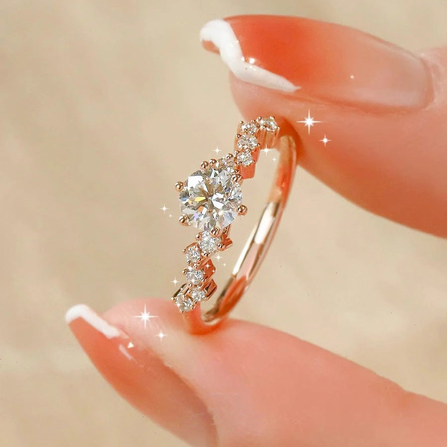 Aleyda Sparkling Halo Ring [P0IQLF9W]