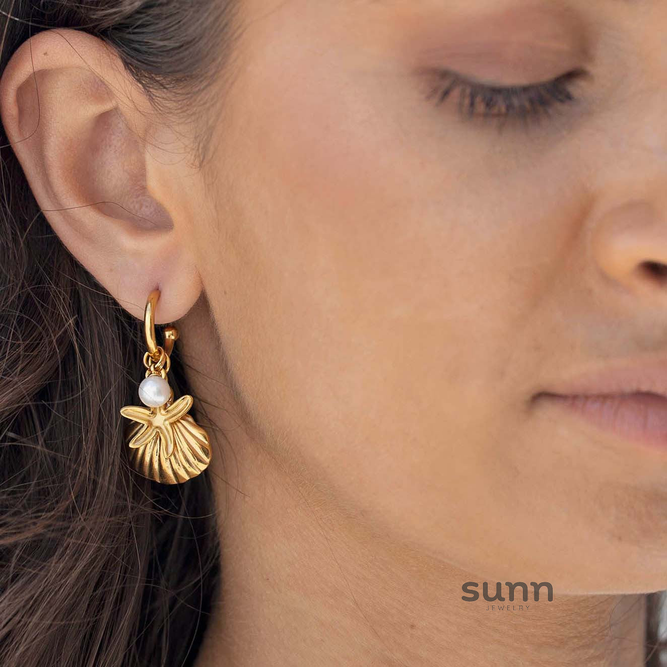 Aleyna Starfish Hoop Earrings [BBU0U5QG]
