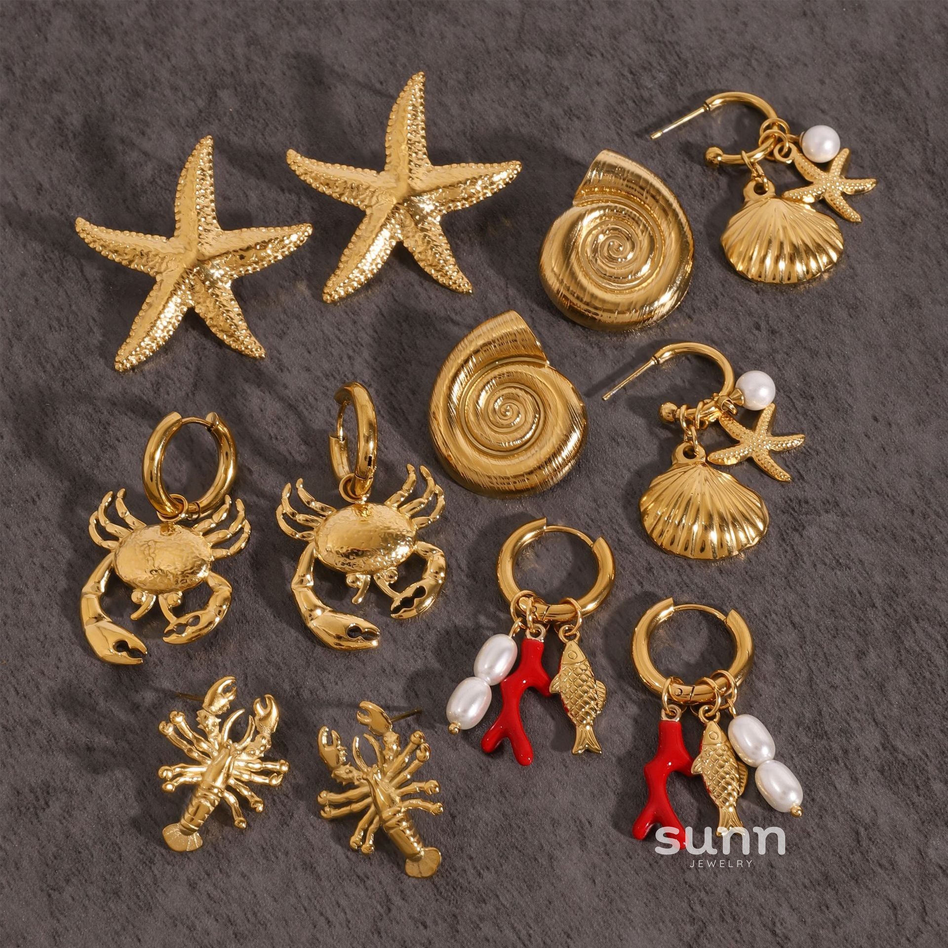 Aleyna Starfish Hoop Earrings [HVJNYEUH]