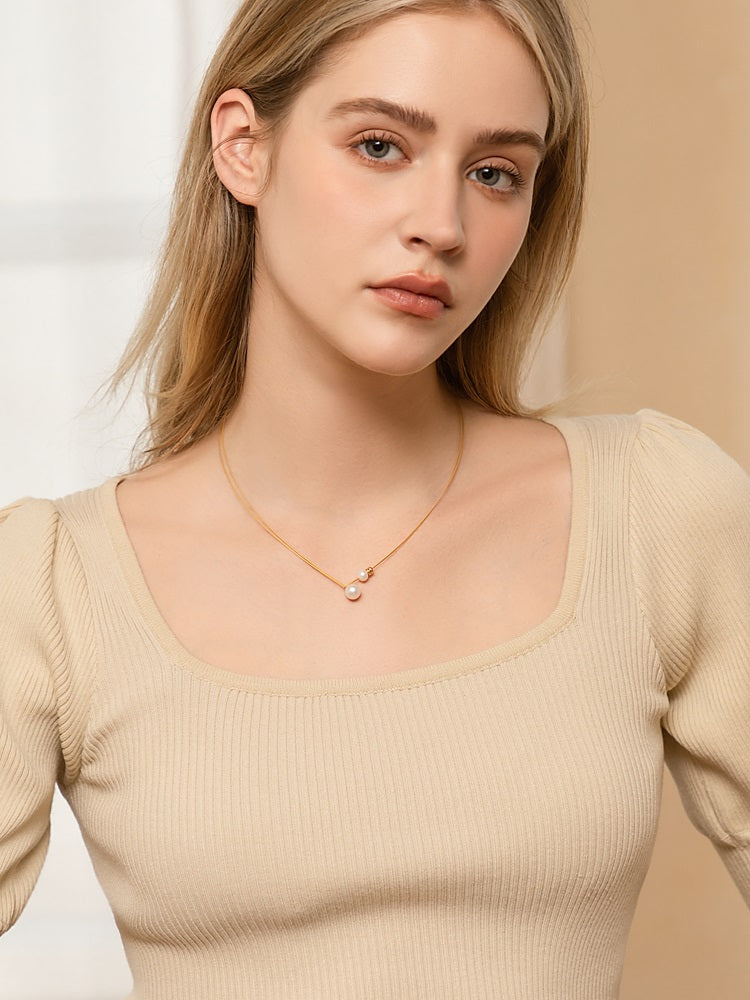 Aleysha Layered Pearl Necklace [ZCH2OBHY]