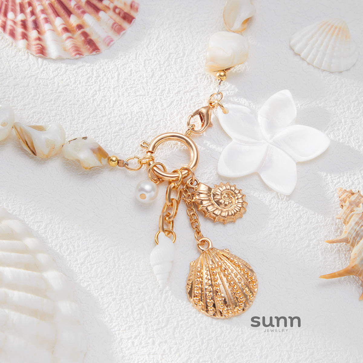 Aleysha Pearl Shell Jewelry Set [PGRU40W0]