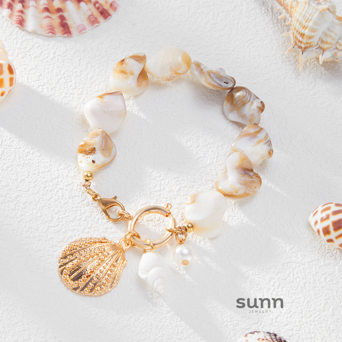 Aleysha Pearl Shell Jewelry Set [3RH1CDWW]