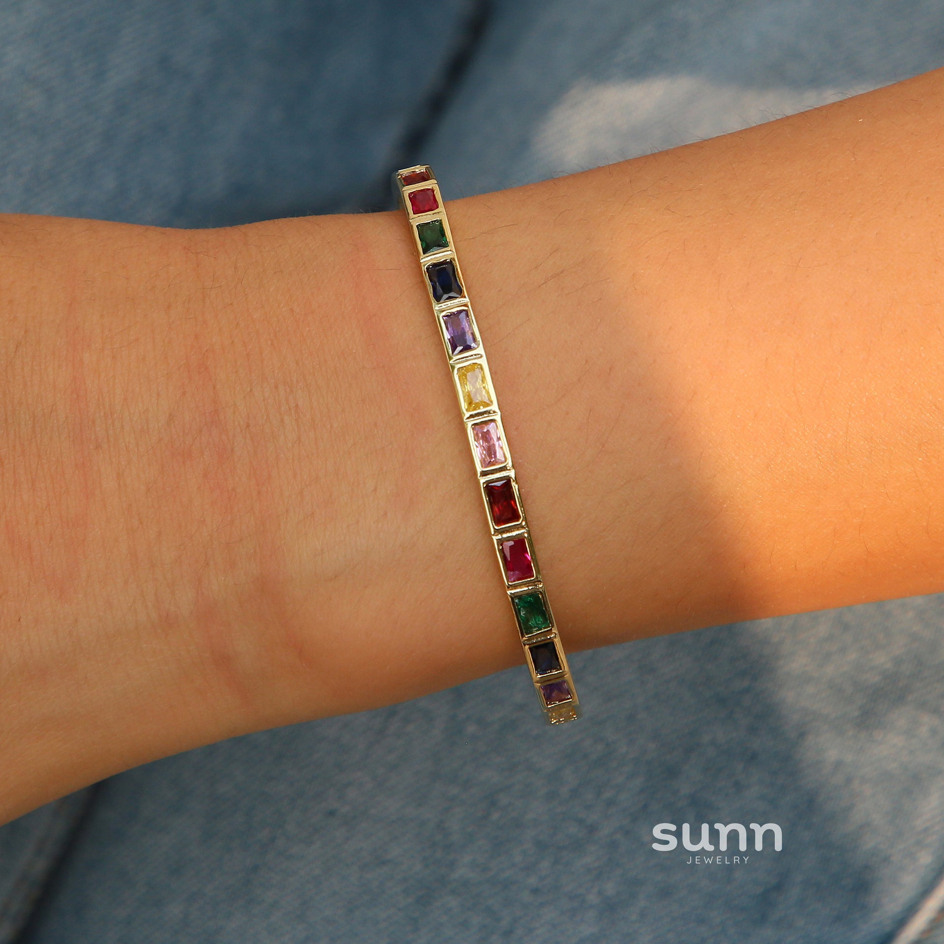 Alianny Zircon Stackable Open Bracelet [P2XLCSO0]