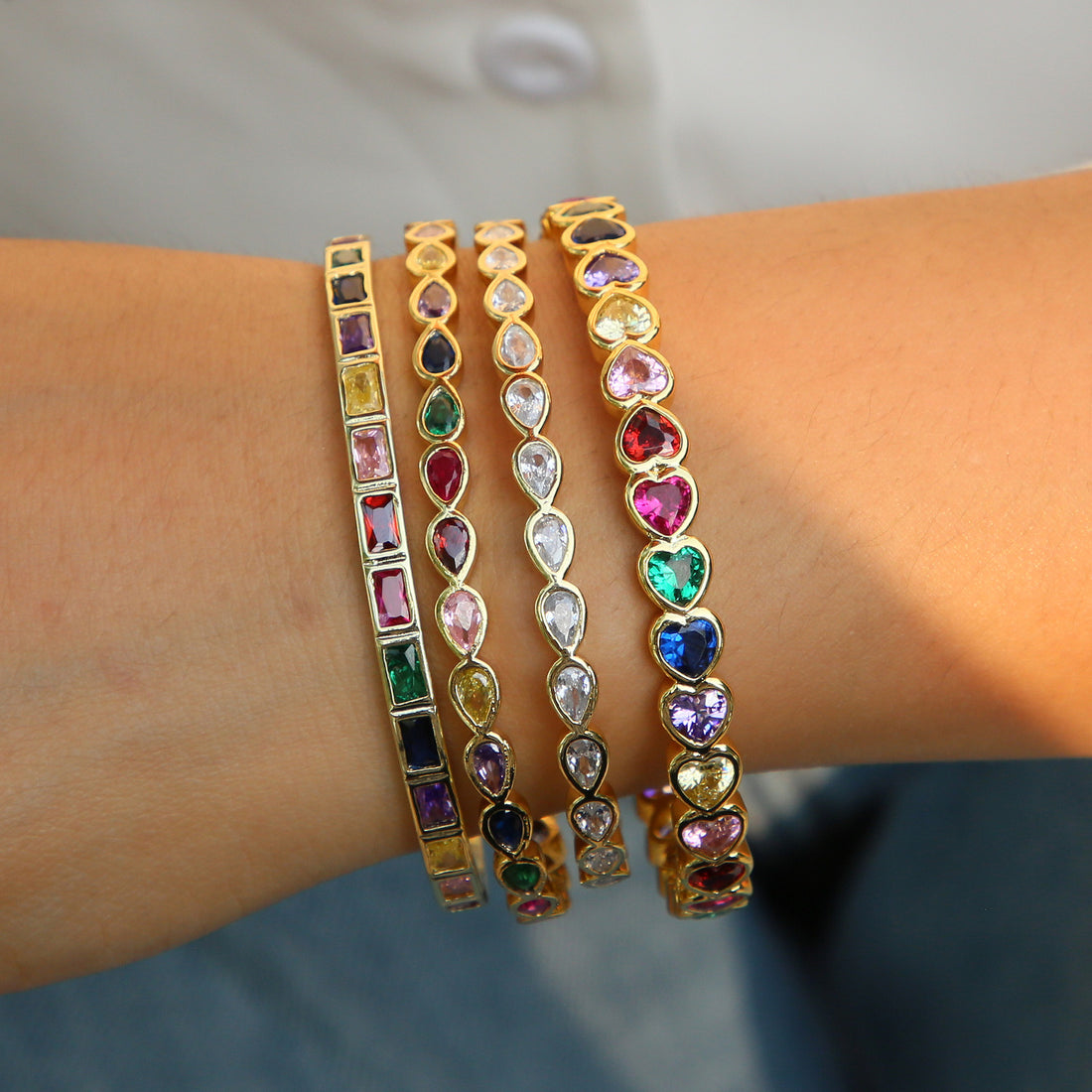 Alianny Zircon Stackable Open Bracelet [MRVXTAVO]