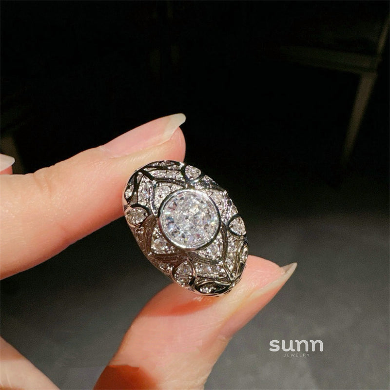 Alice Zircon Floral Open Ring [OHGITHJE]
