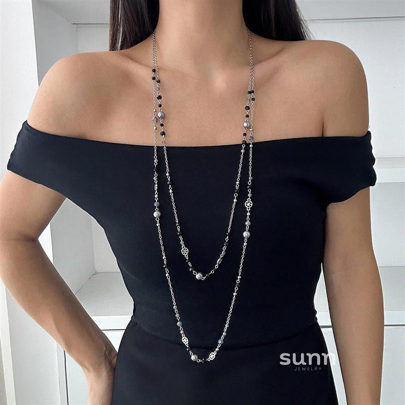 Alicen Pearl Star Chain Necklace [CYVYK916]