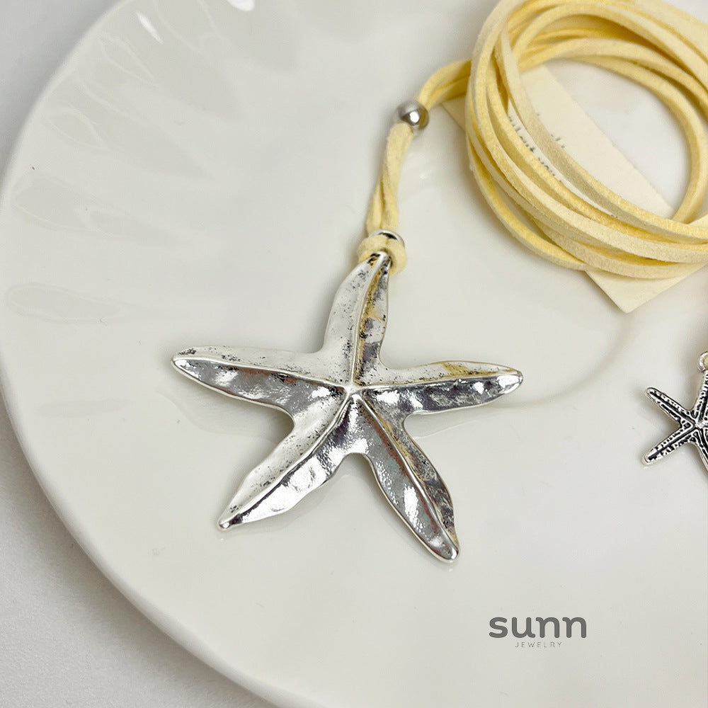 Aliciana Starfish Pendant Necklace [AXEPERJ5]