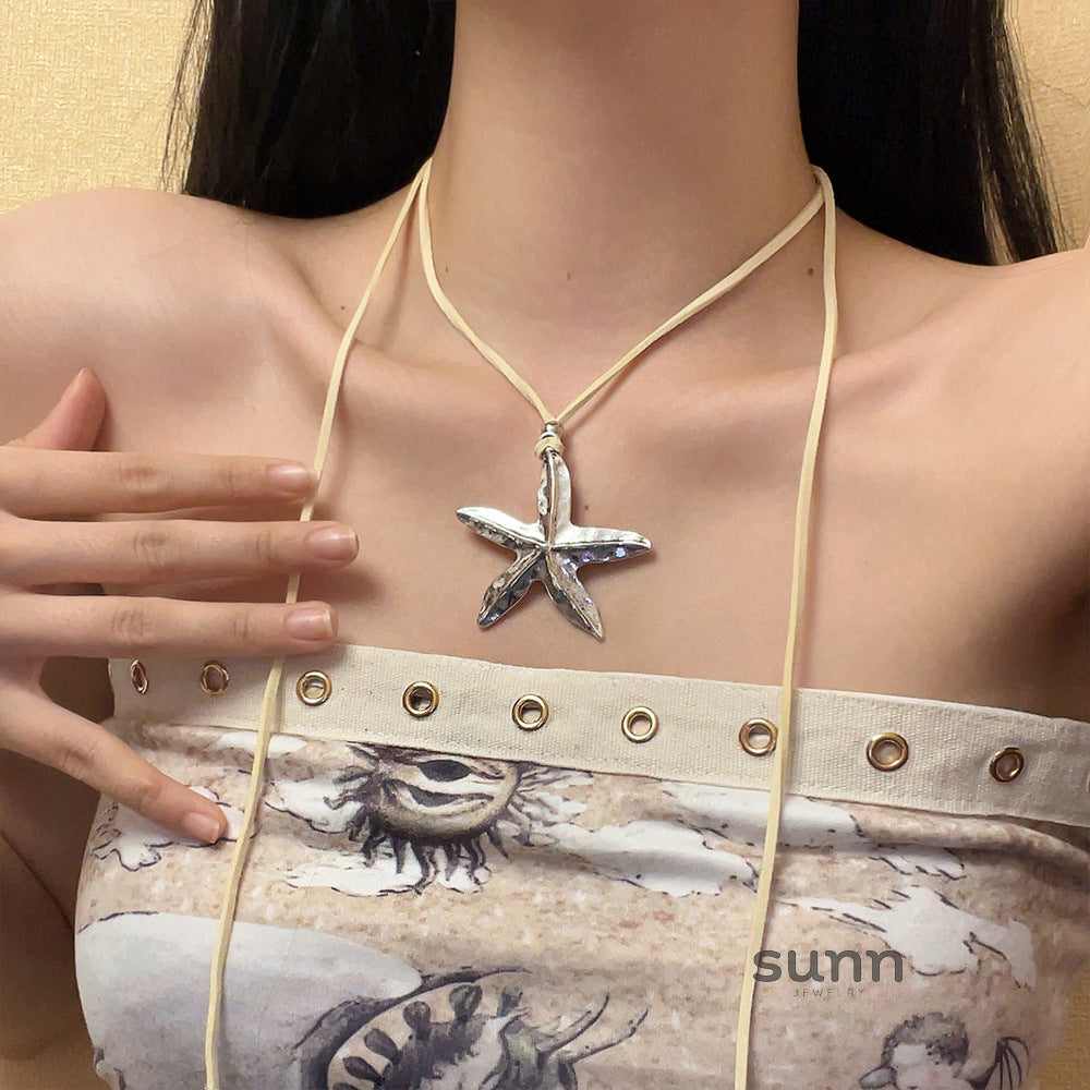 Aliciana Starfish Pendant Necklace [RI6I9IIE]