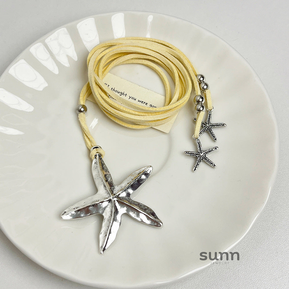 Aliciana Starfish Pendant Necklace [3DPO9EBF]