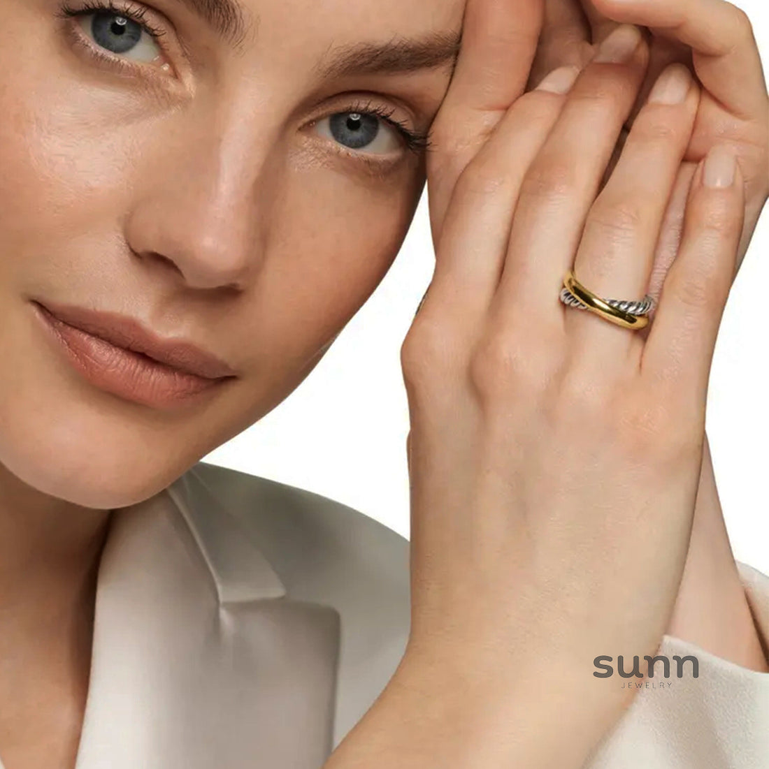 Alida Twisted Geometry Ring [SN27QSLQ]