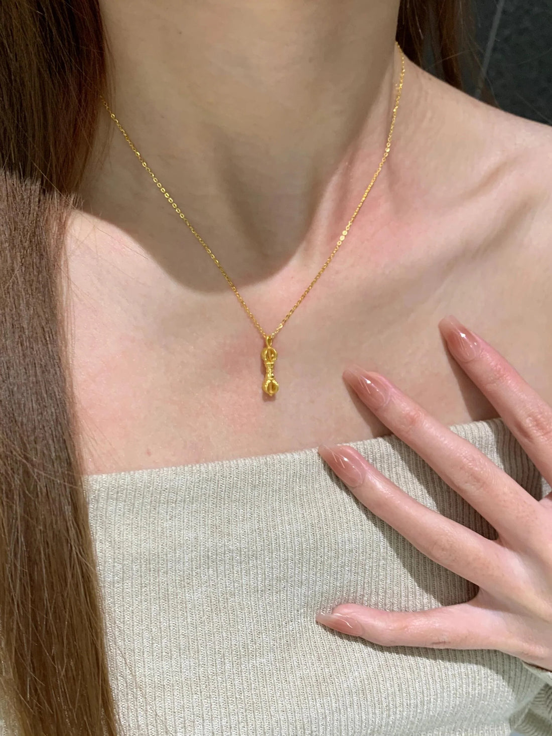 Aline Golden Scepter Necklace