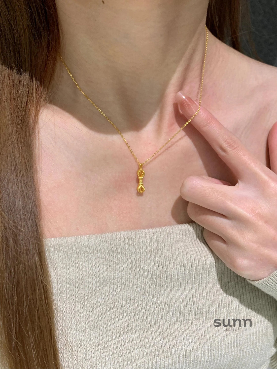 Aline Golden Scepter Necklace