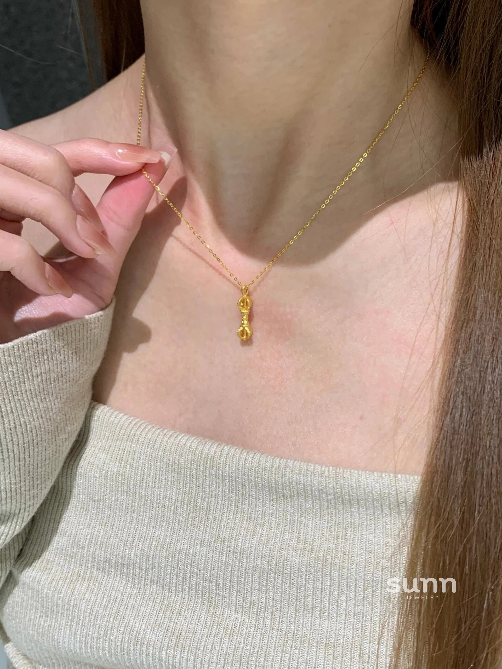 Aline Golden Scepter Necklace