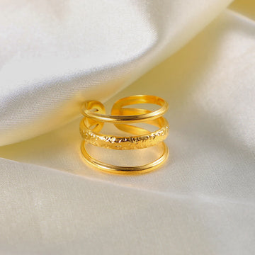 Aline Sculpted Layered Ring