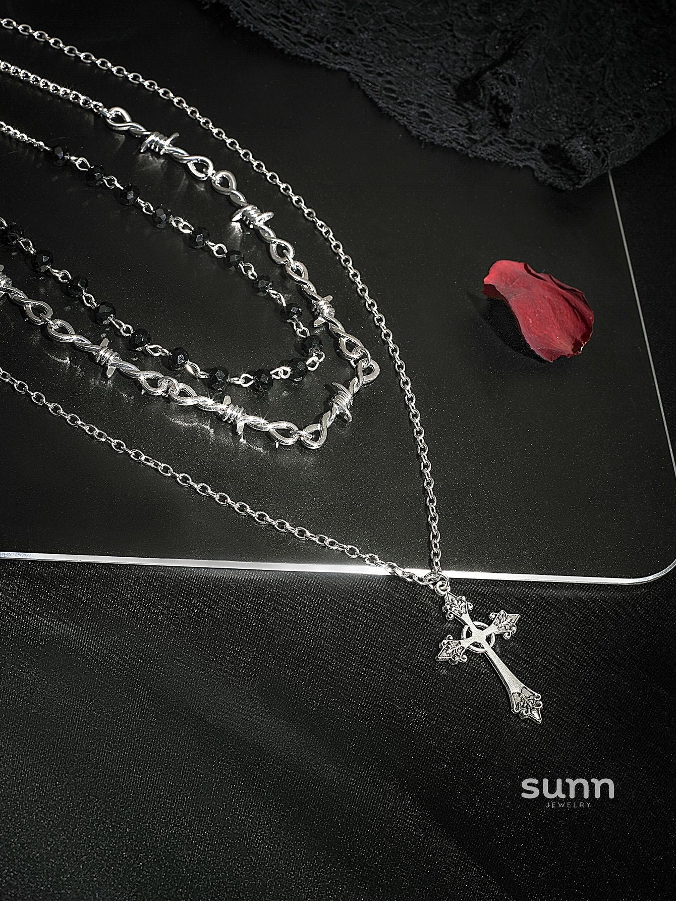 Alitzel Gothic Layered Necklace [M6407GHF]