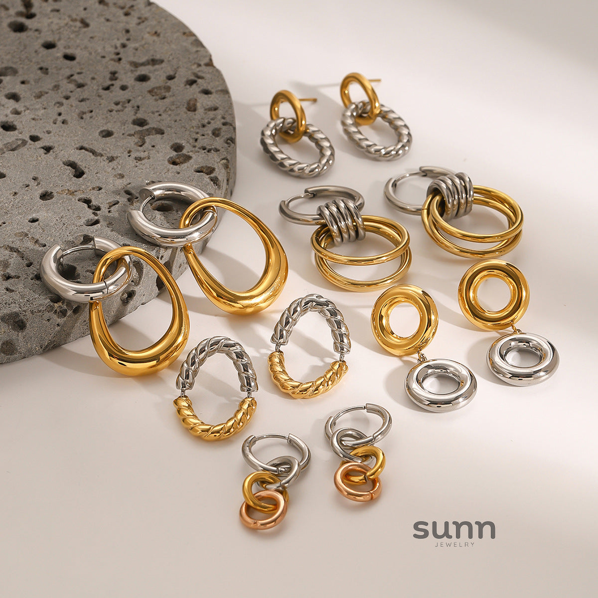 Alivia Colorblock Hoop Earrings [GBP3FCAD]