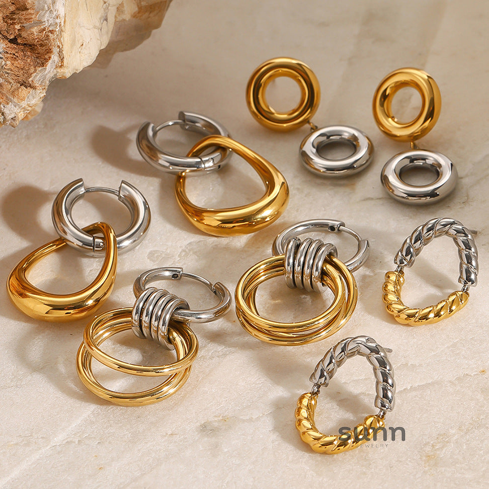 Alivia Colorblock Hoop Earrings [NL3Q1CG4]