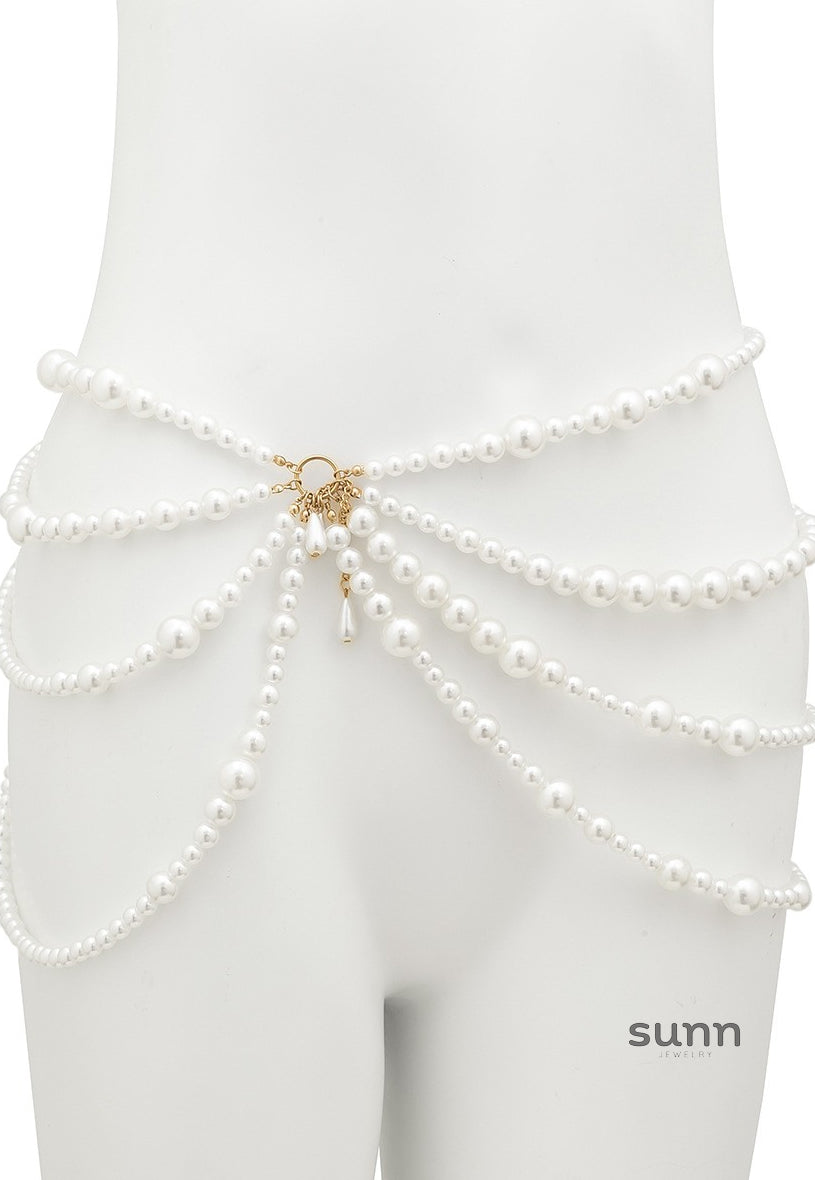 Aliviah Dainty Pearl Waist Chain [MWGN2DIK]