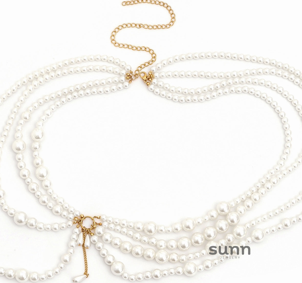 Aliviah Dainty Pearl Waist Chain [5LTDKYTD]