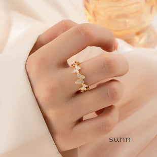 Aliviana Butterfly Pearl Ring [1NNIJFWI]