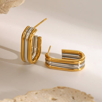 Aliyana Sculptural Contrast Earrings [NFW1OMA7]