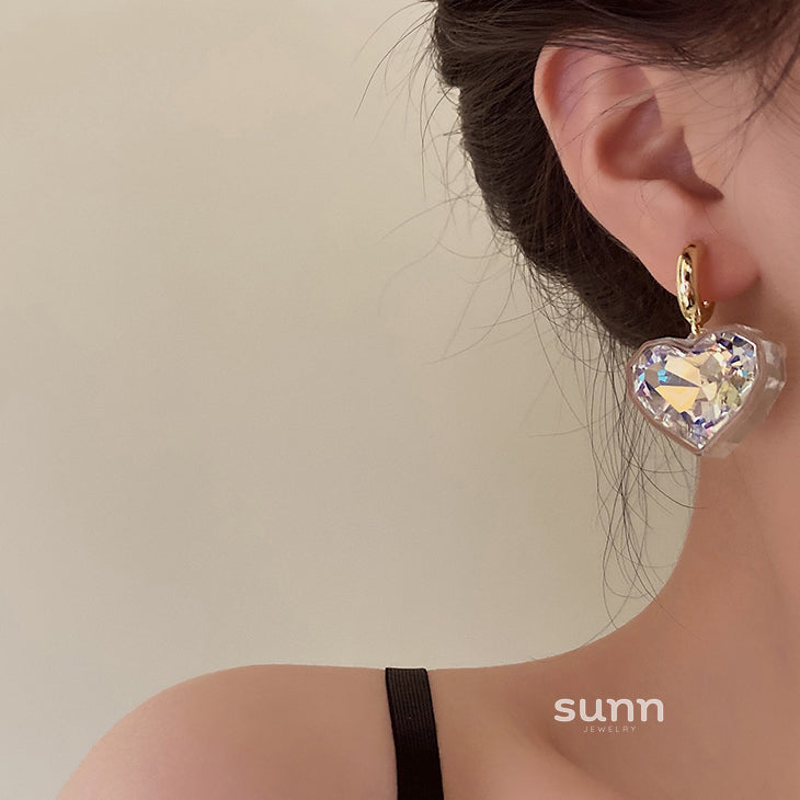 Alizabeth Crystal Heart Earrings [XHVLJR76]